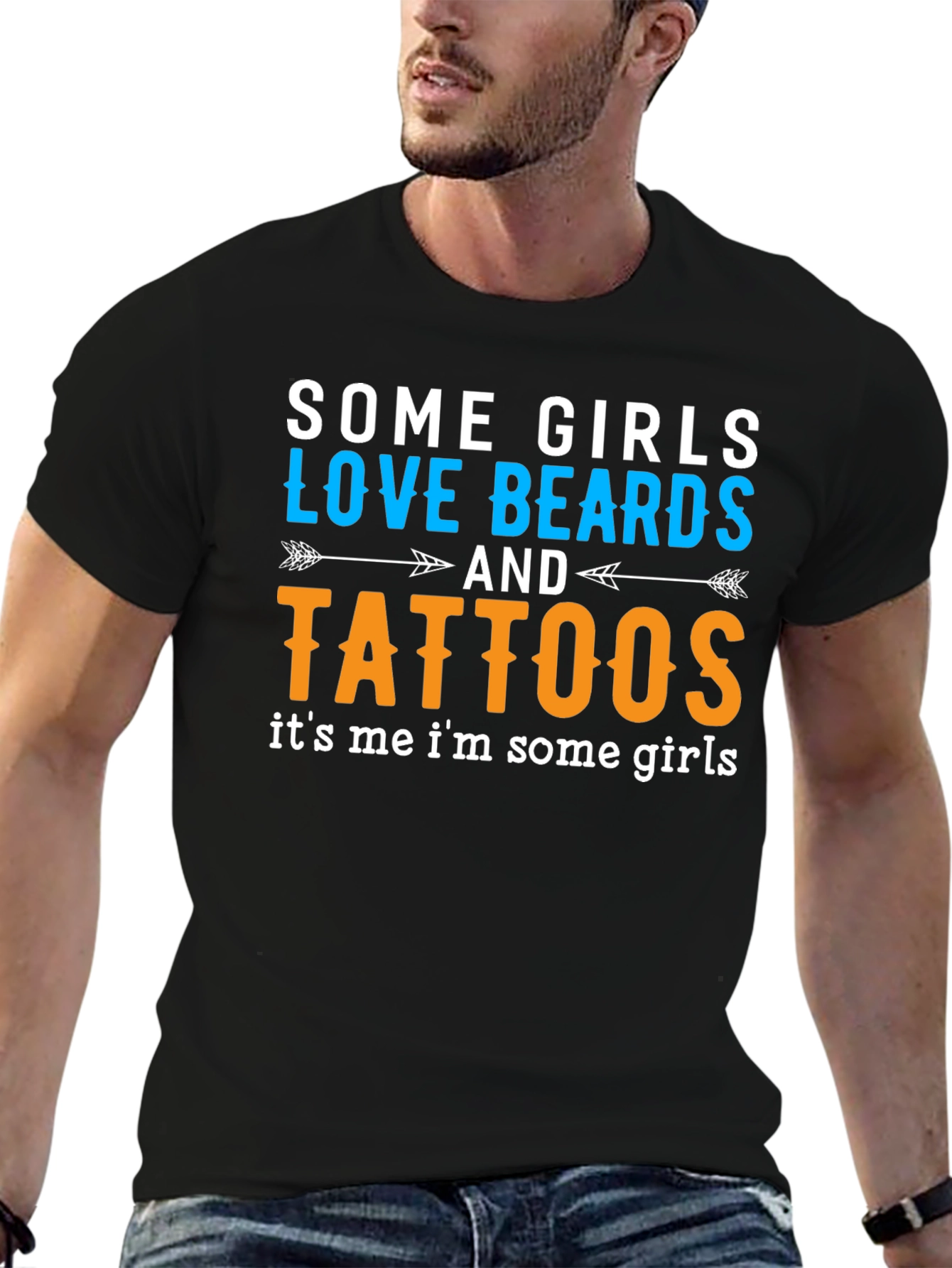 Some Girls Love Beards and Tattoos Black T-Shirt