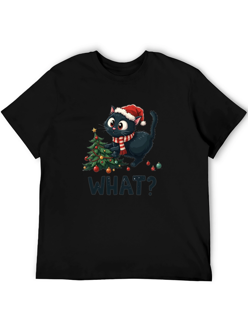 Christmas Cat T-Shirt - What?