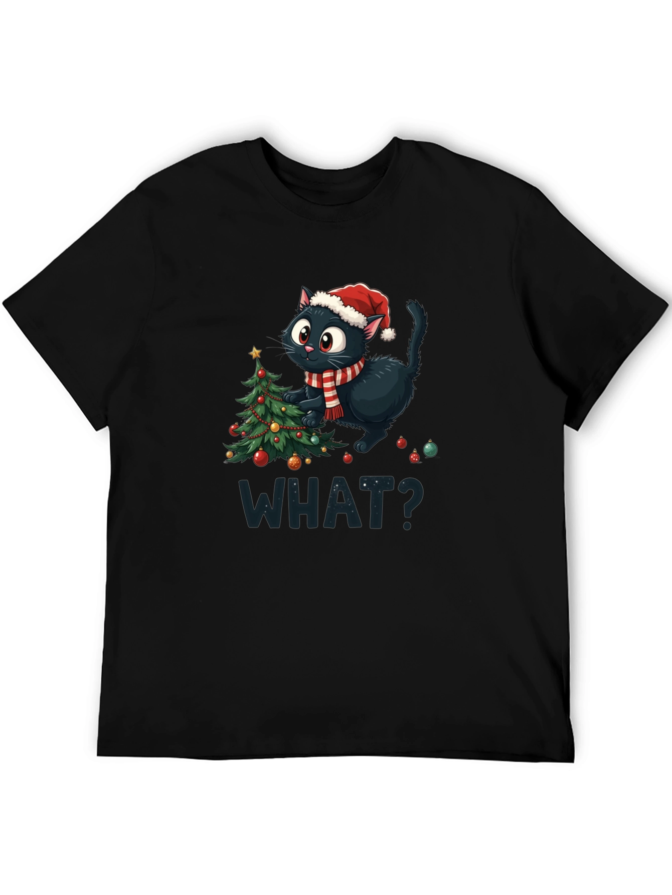 Christmas Cat T-Shirt - What?