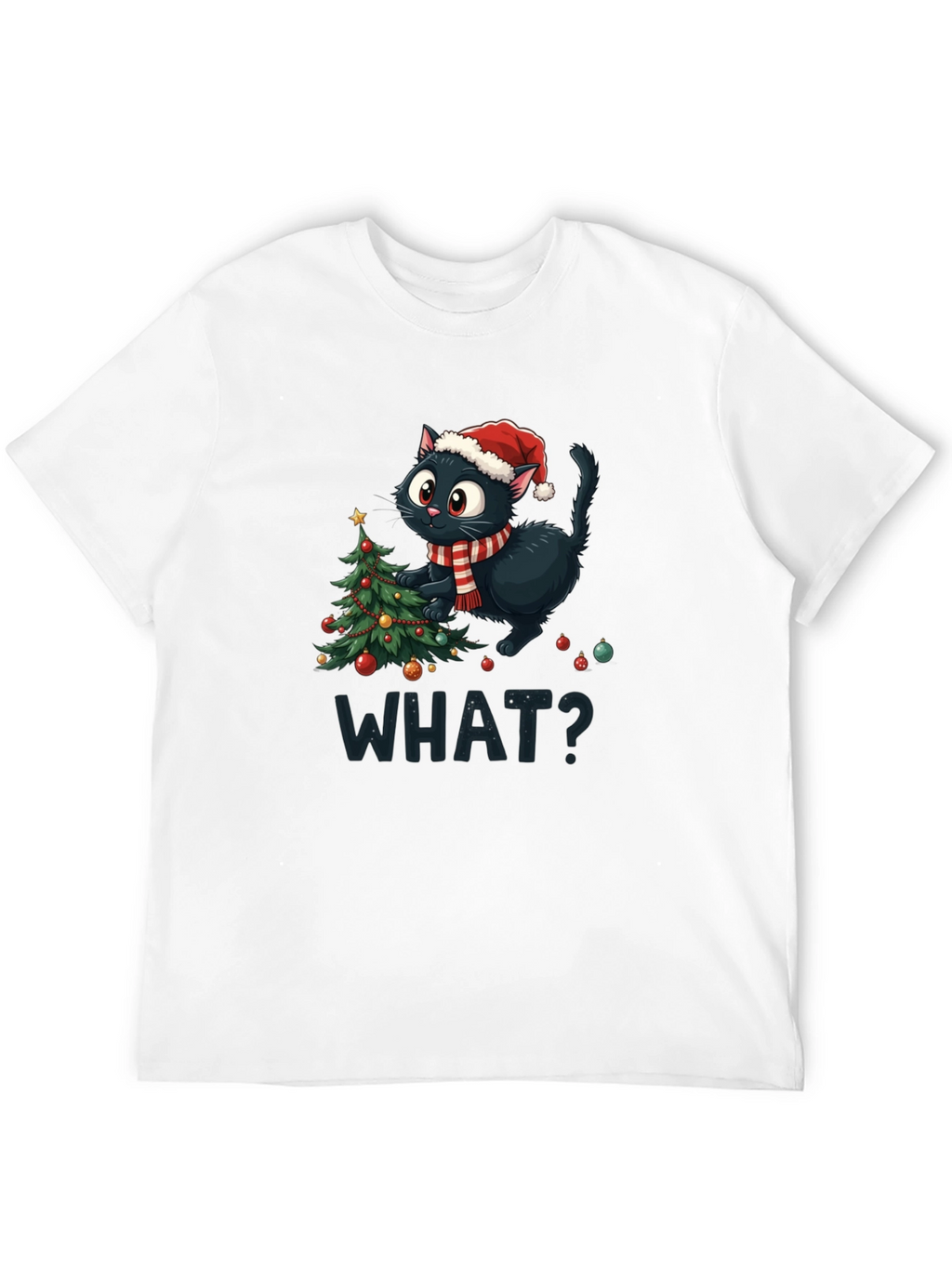 Christmas Cat T-Shirt - What?