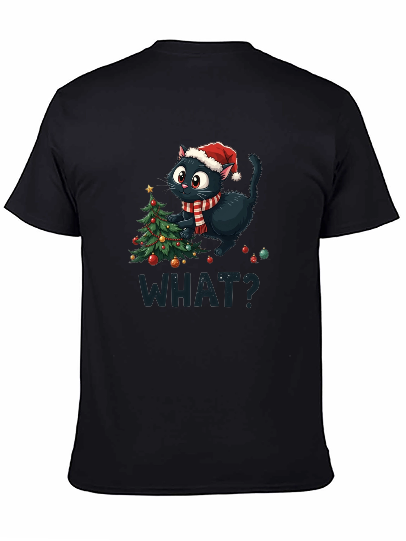 Christmas Cat T-Shirt - What?