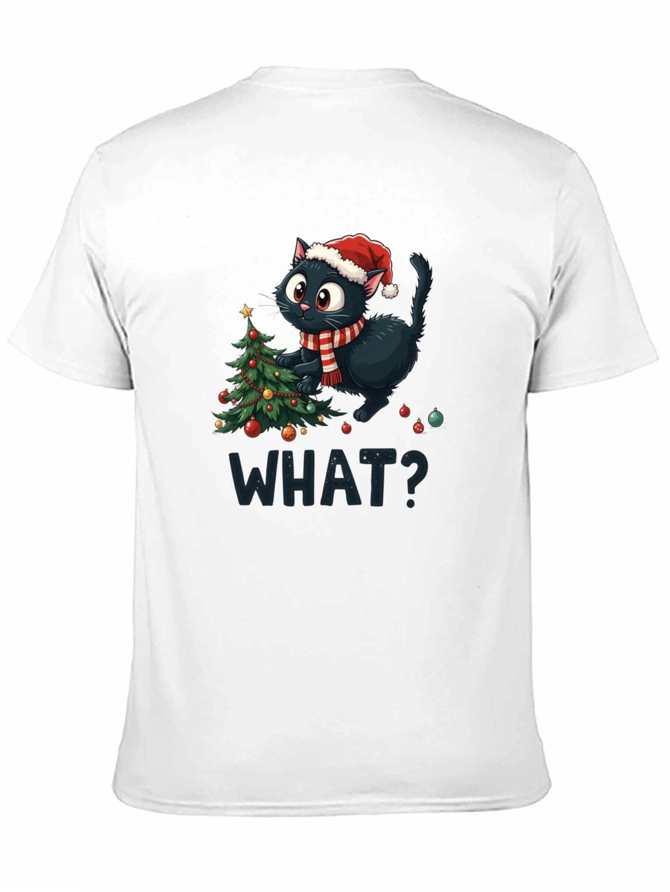 Christmas Cat T-Shirt - What?