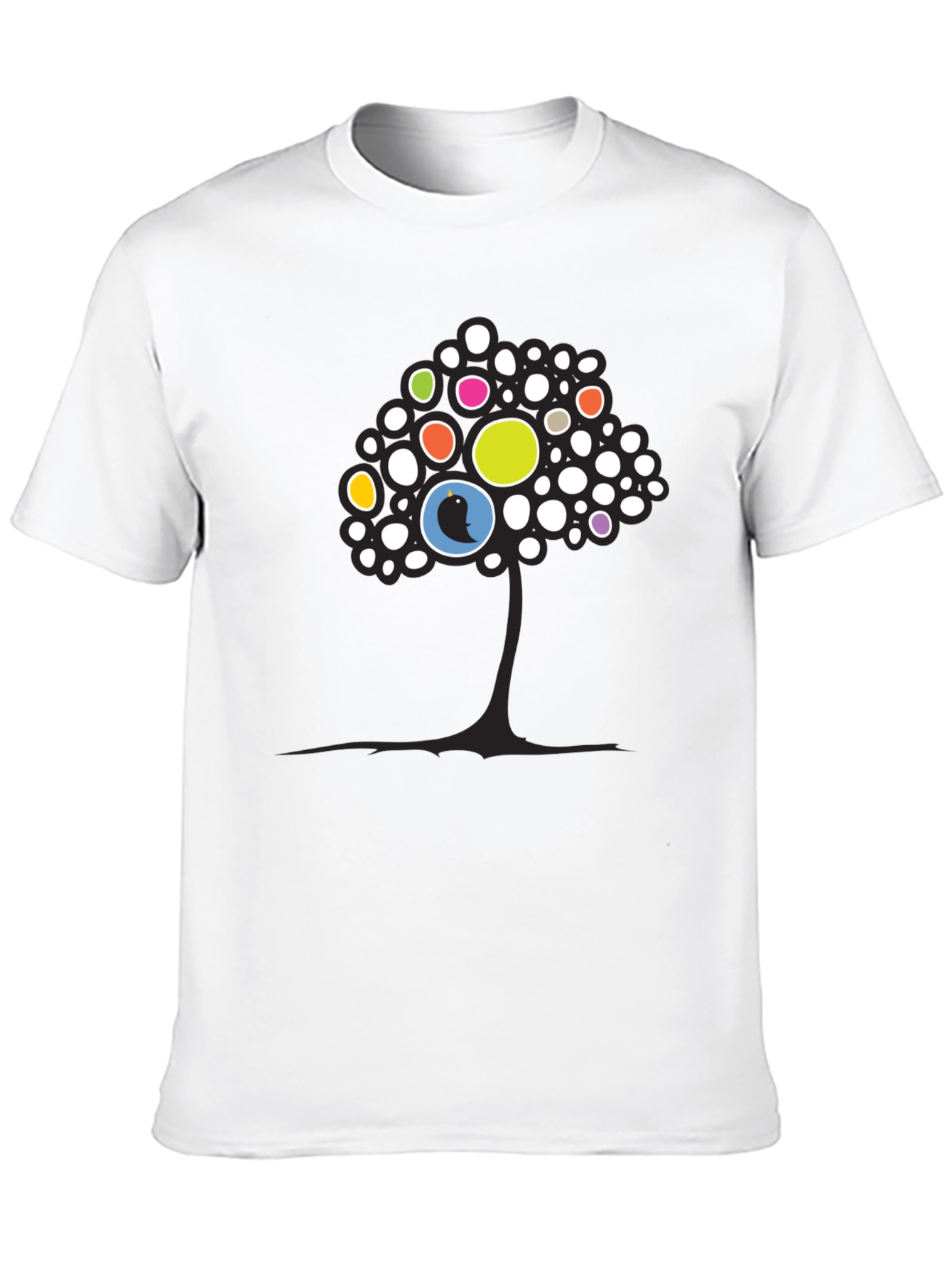 Abstract Tree Graphic Tee - Black Unisex T-Shirt