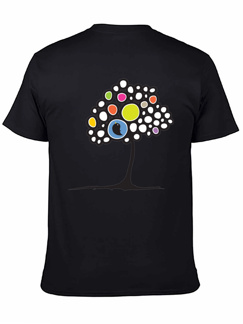 Abstract Tree Graphic Tee - Black Unisex T-Shirt