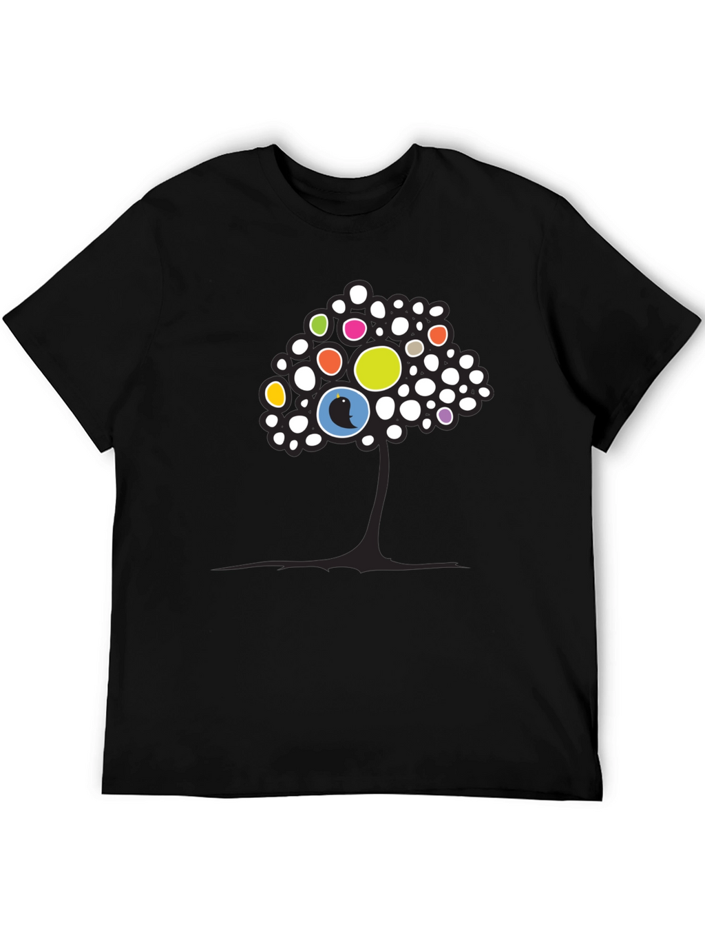 Abstract Tree Graphic Tee - Black Unisex T-Shirt