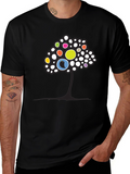 Abstract Tree Graphic Tee - Black Unisex T-Shirt