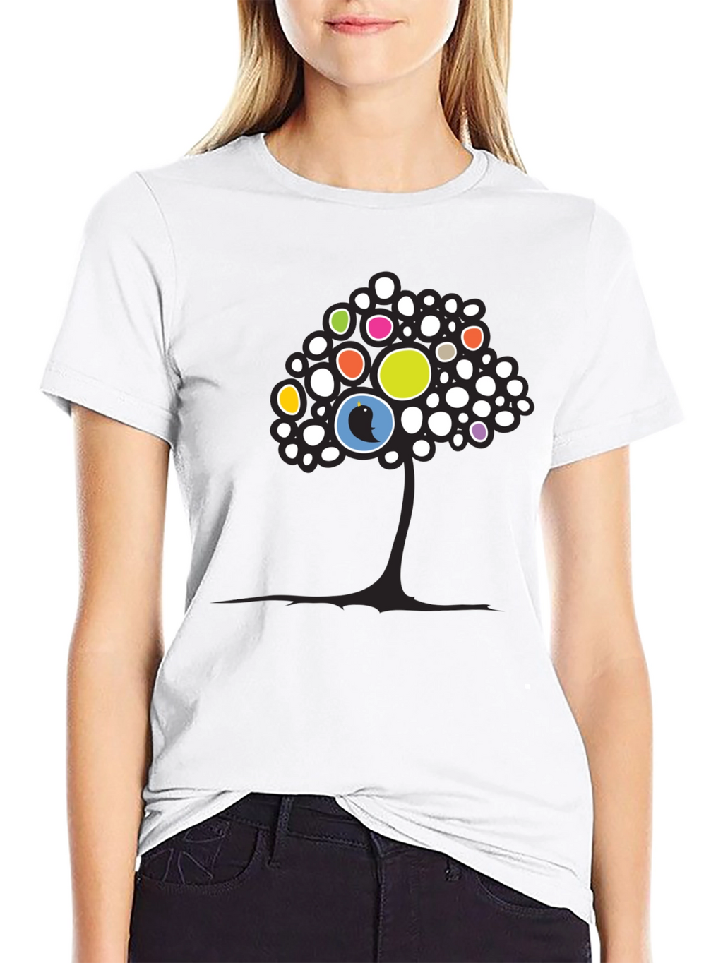 Abstract Tree Graphic Tee - Black Unisex T-Shirt