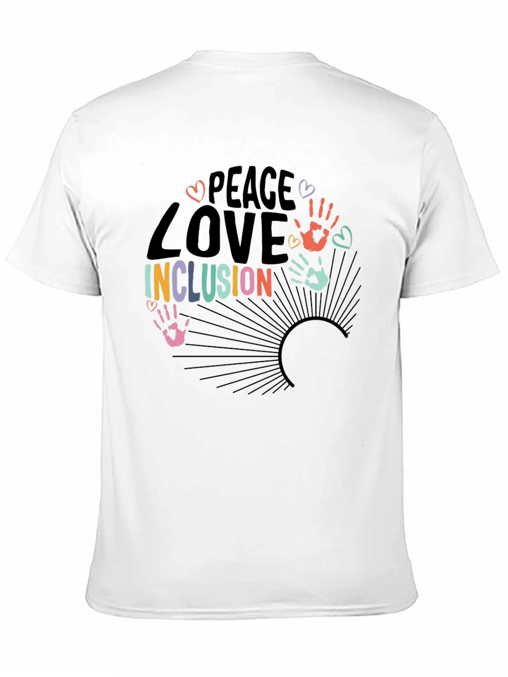 Peace Love Inclusion Graphic T-Shirt