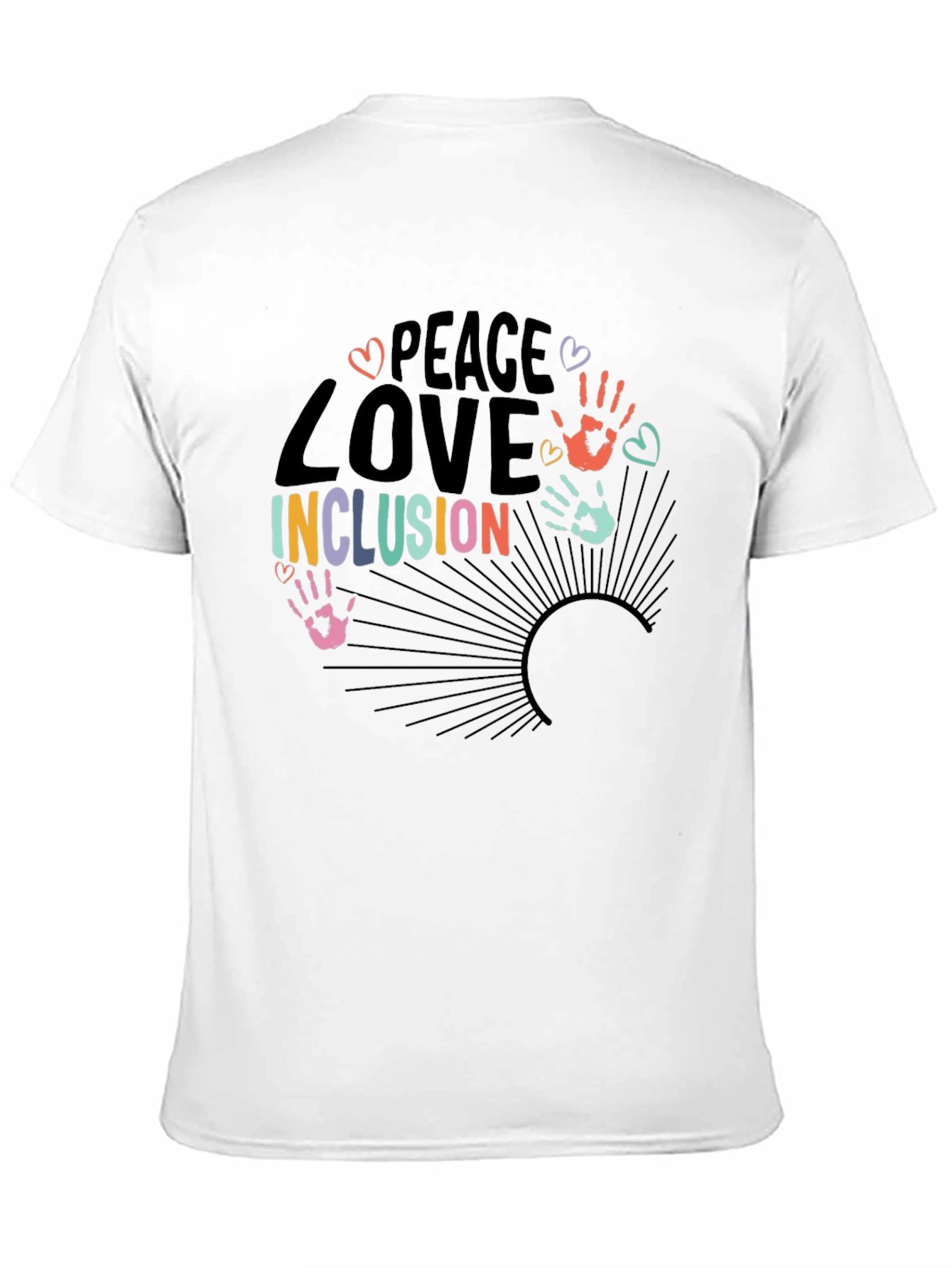 Peace Love Inclusion Graphic T-Shirt