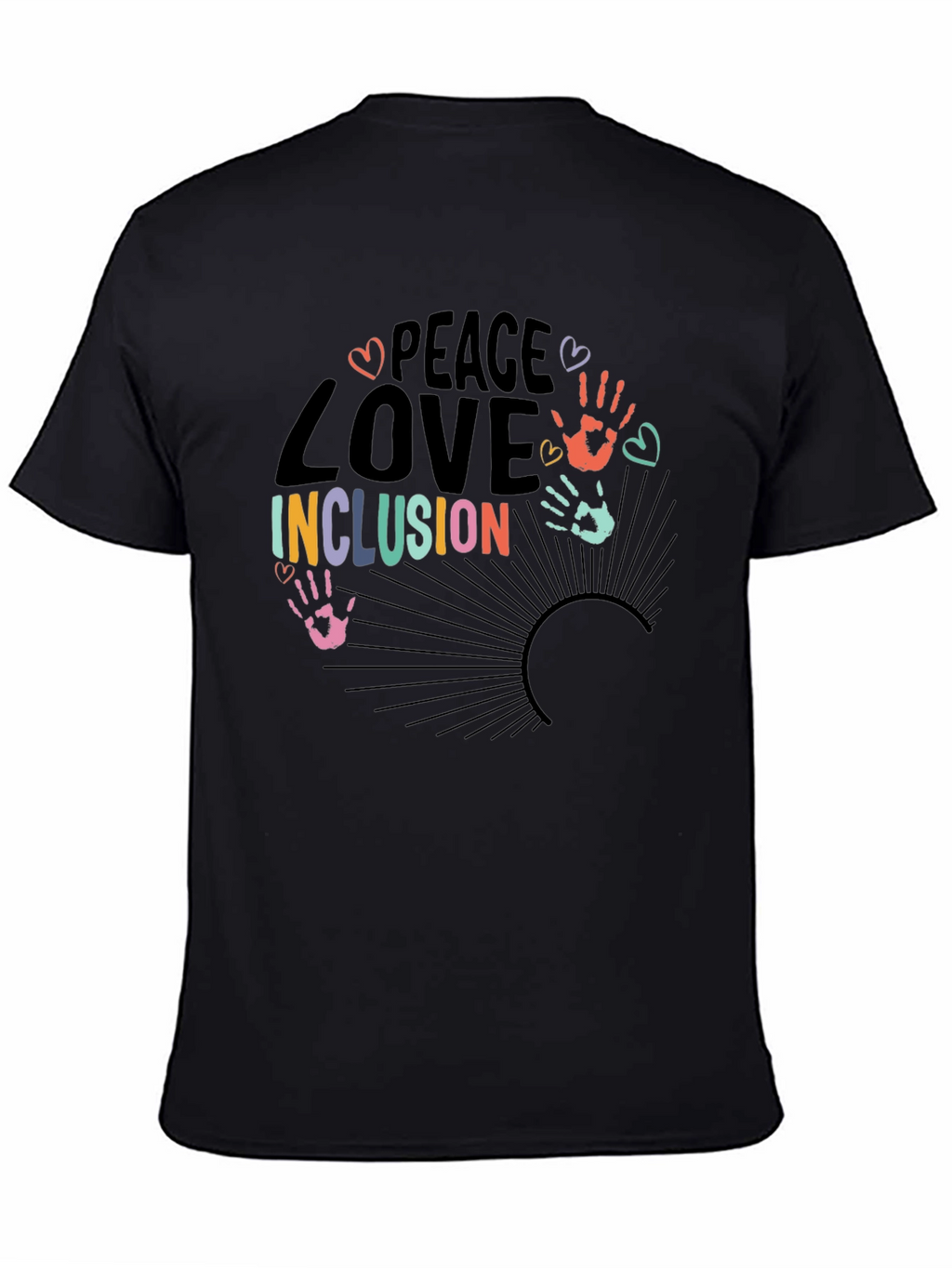 Peace Love Inclusion Graphic T-Shirt