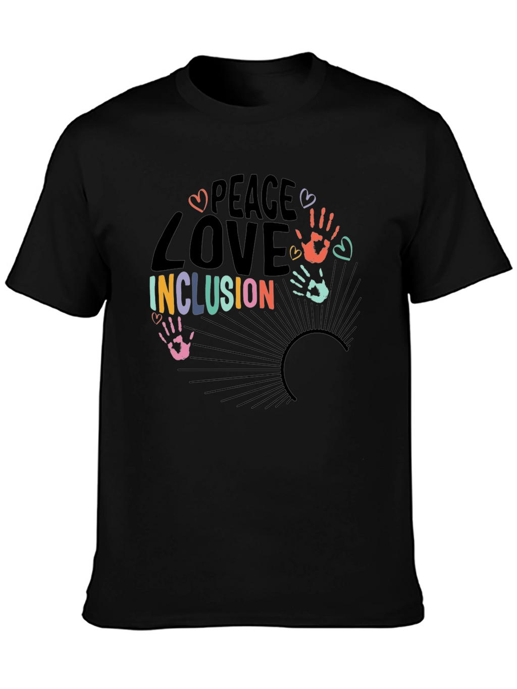 Peace Love Inclusion Graphic T-Shirt