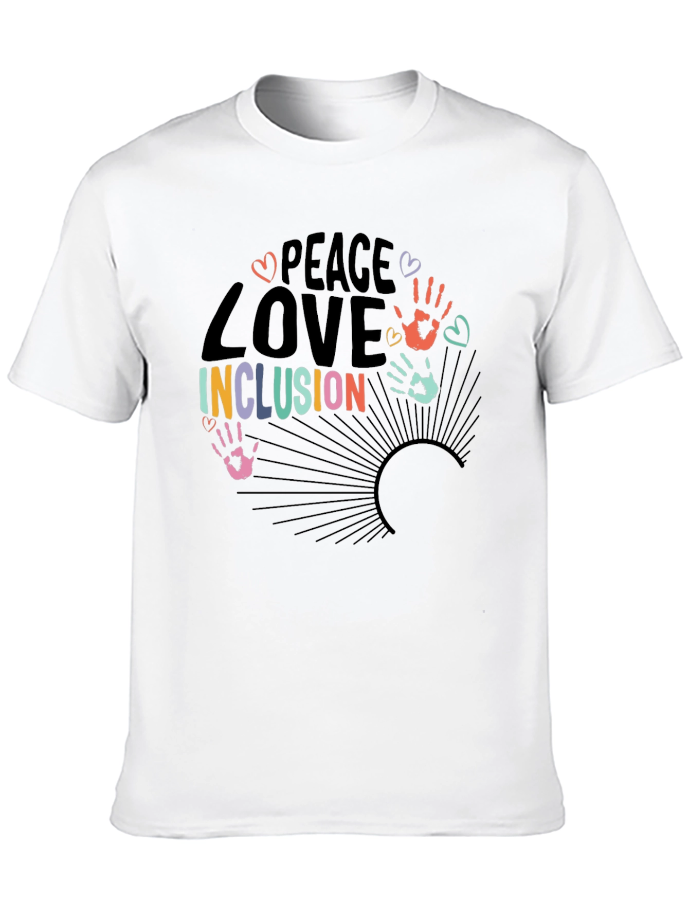 Peace Love Inclusion Graphic T-Shirt