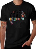 Peace Love Inclusion Graphic T-Shirt