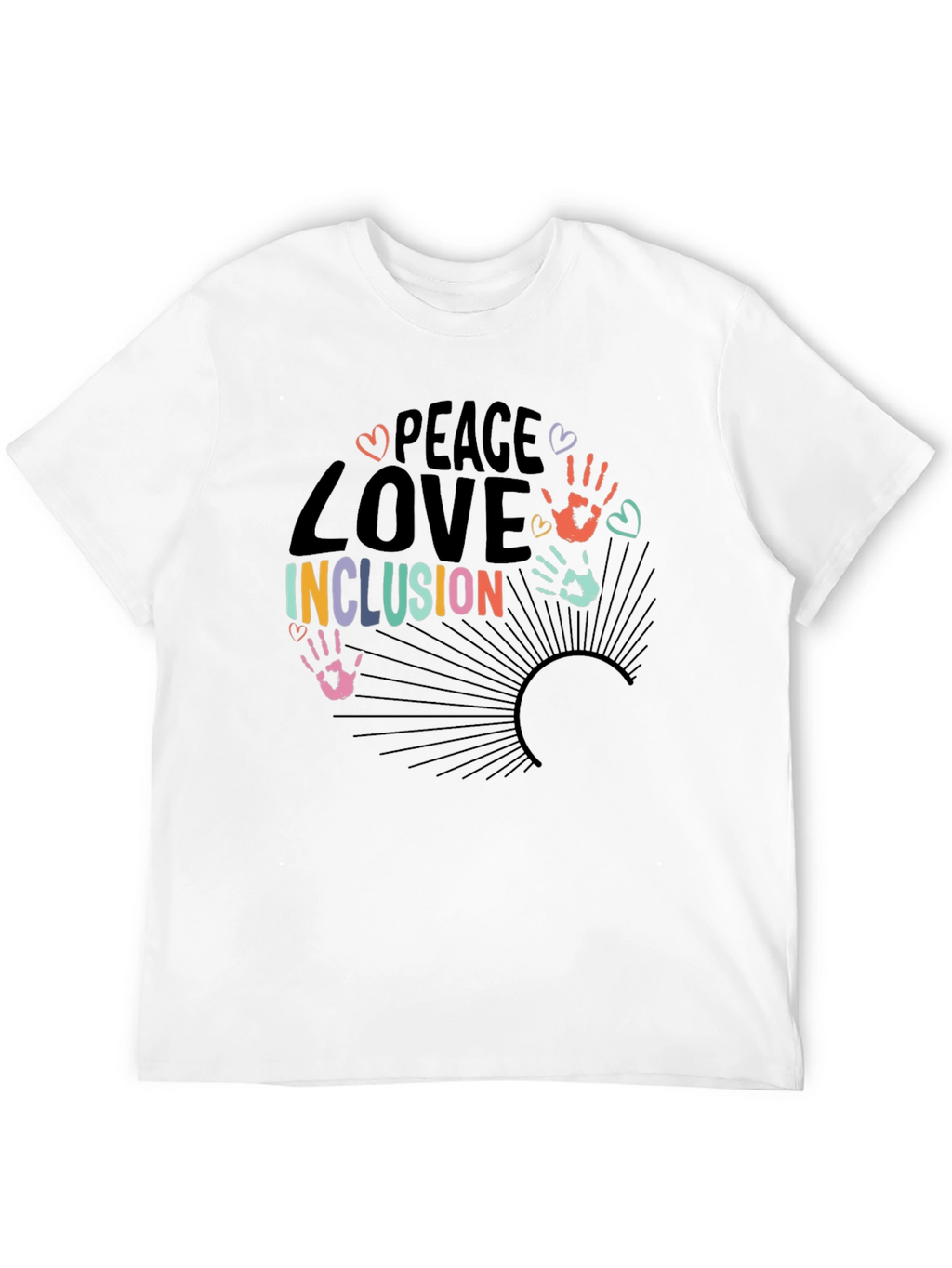 Peace Love Inclusion Graphic T-Shirt