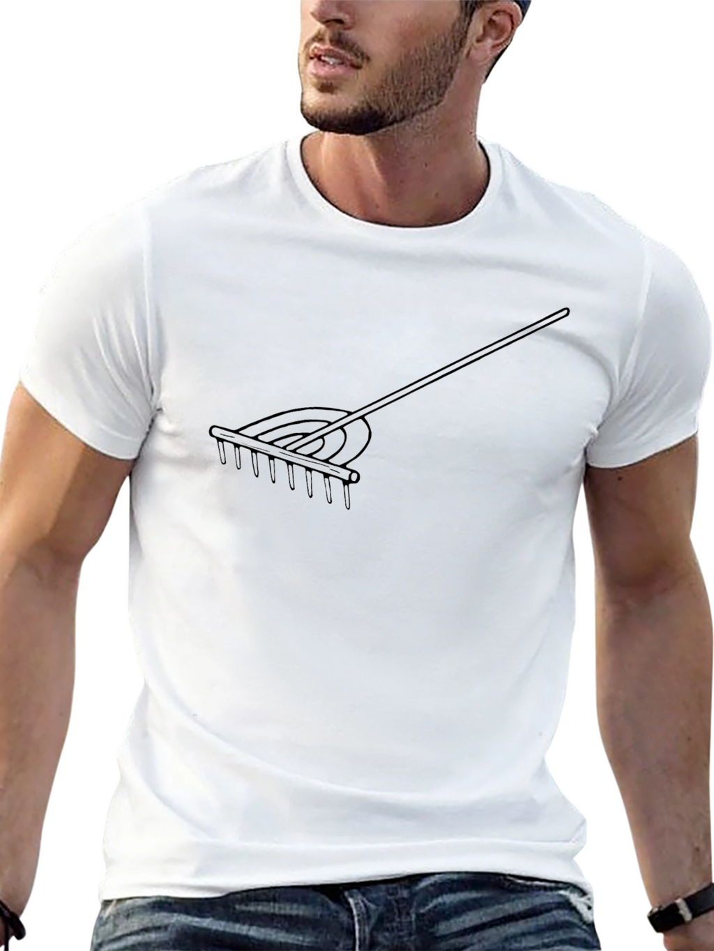 Rake Graphic Black T-Shirt