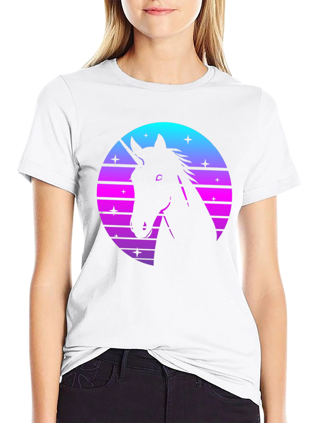 Retro Unicorn Silhouette T-Shirt