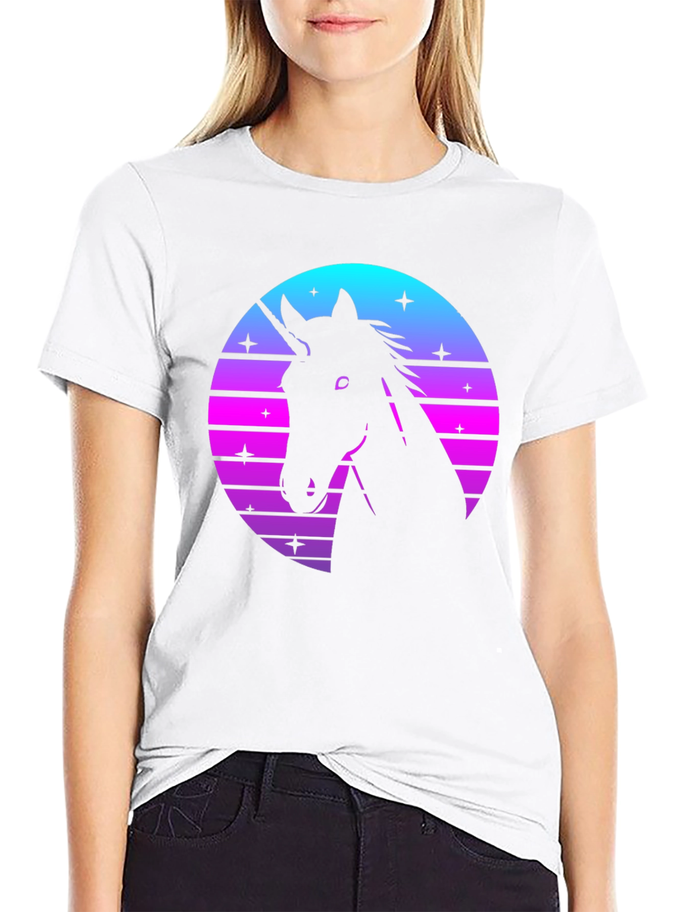 Retro Unicorn Silhouette T-Shirt