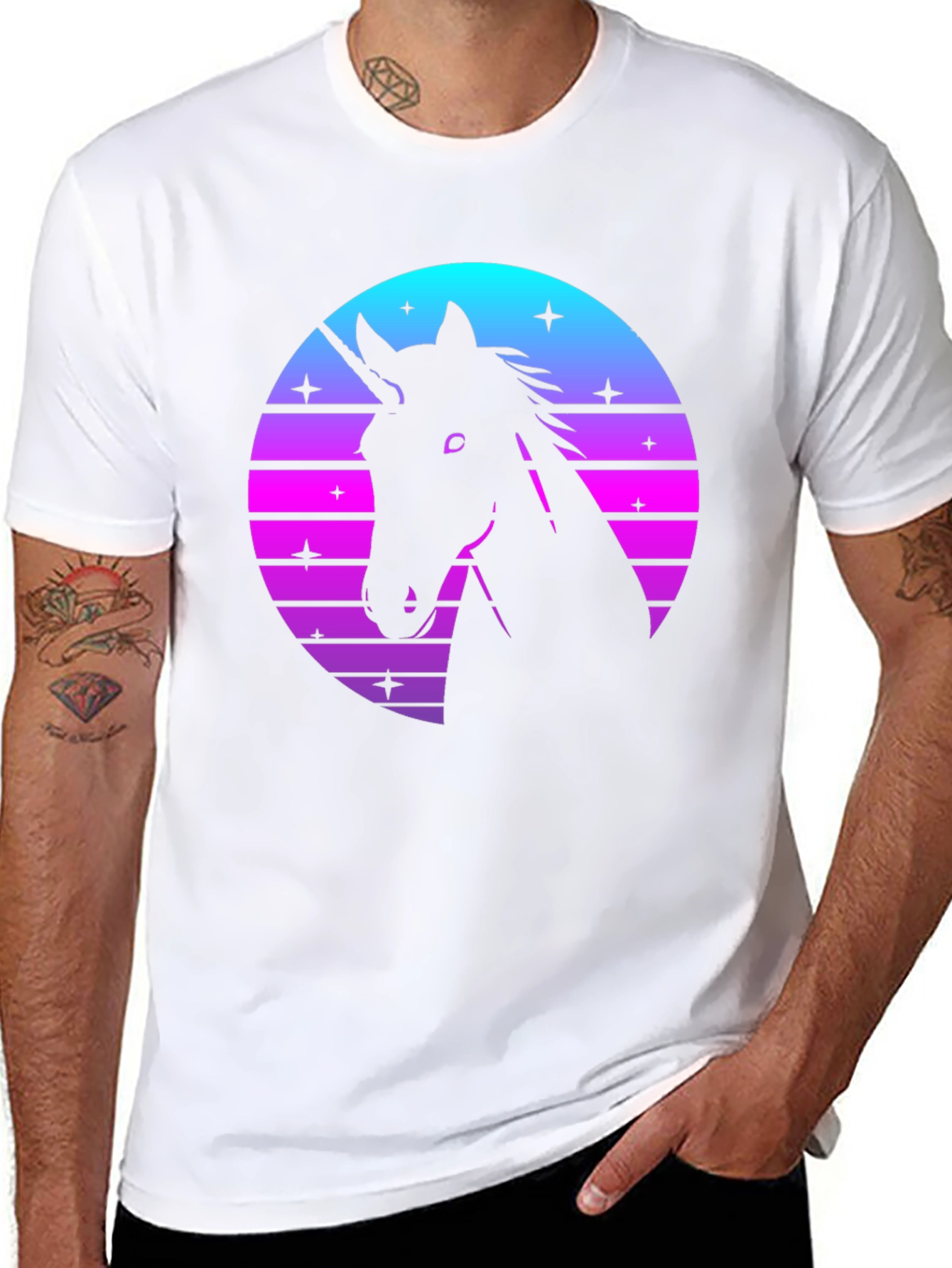 Retro Unicorn Silhouette T-Shirt