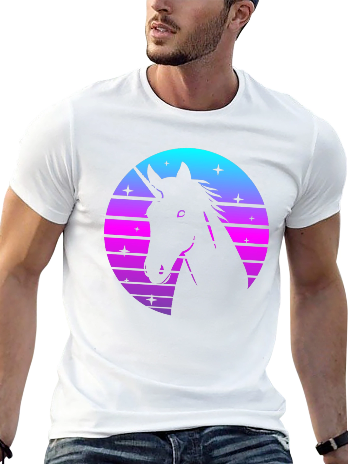Retro Unicorn Silhouette T-Shirt