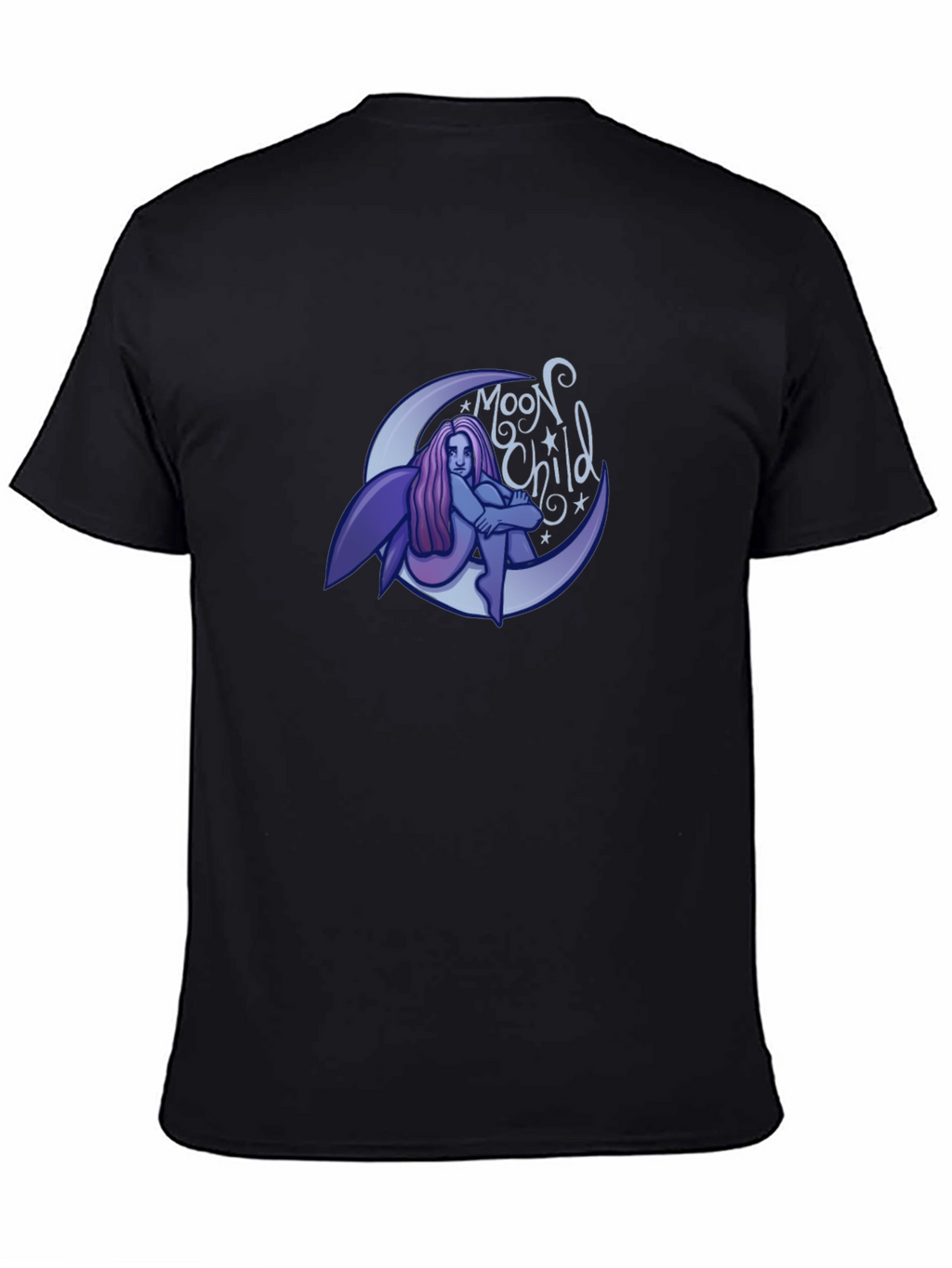 Moon Child Graphic T-Shirt - Black
