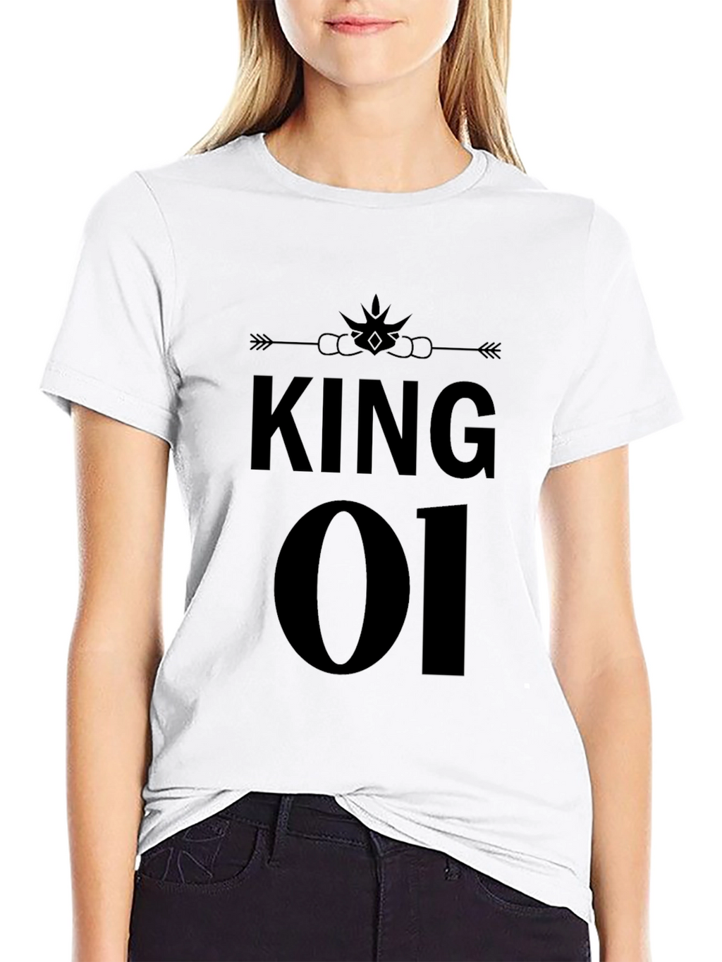 King 01 Black Graphic T-Shirt