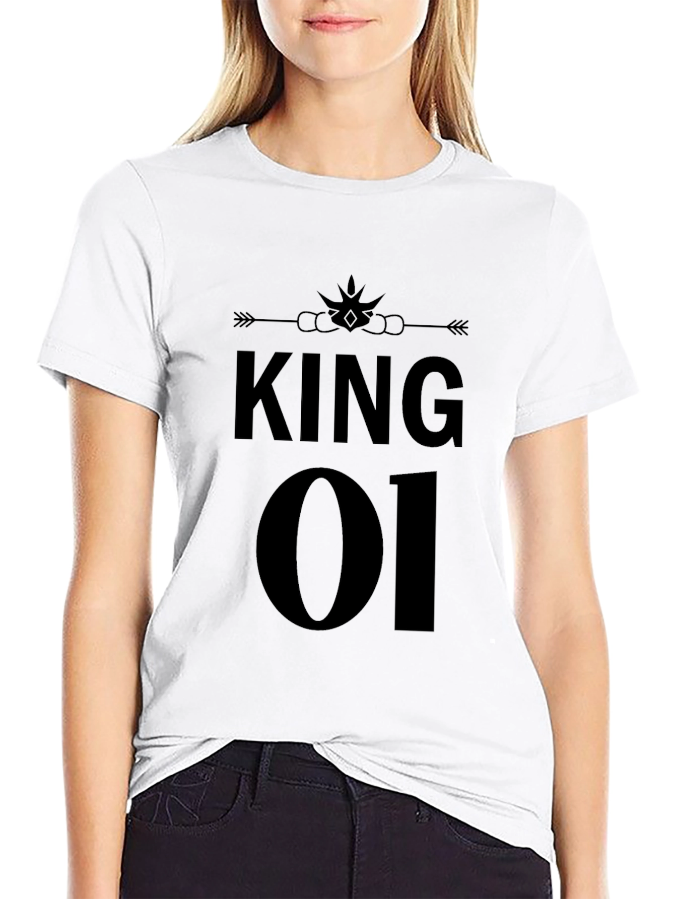 King 01 Black Graphic T-Shirt