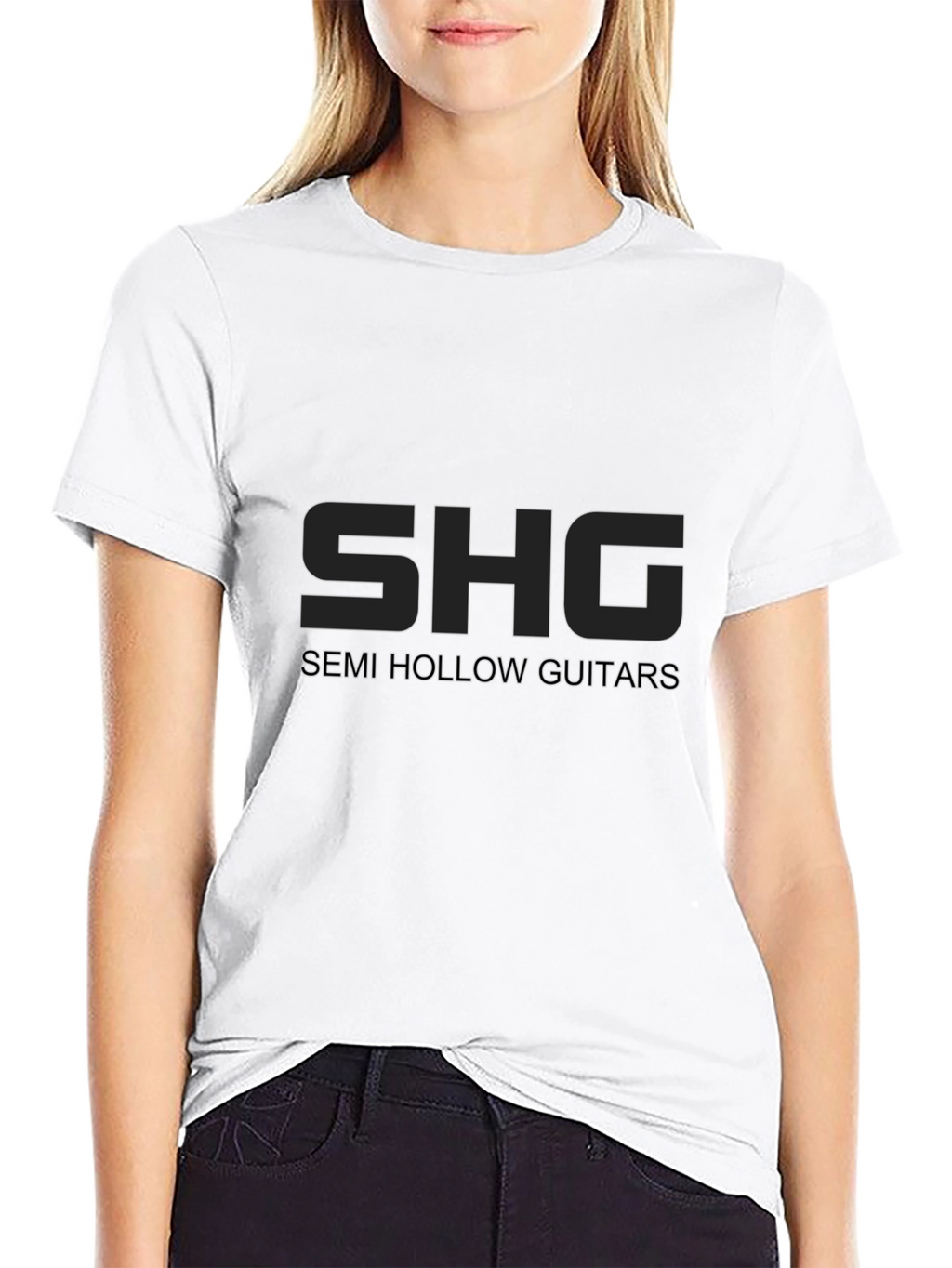SHG Semi Hollow Guitars Black T-Shirt