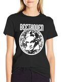 Beethoven Portrait Graphic T-Shirt - Classic Composer Tee