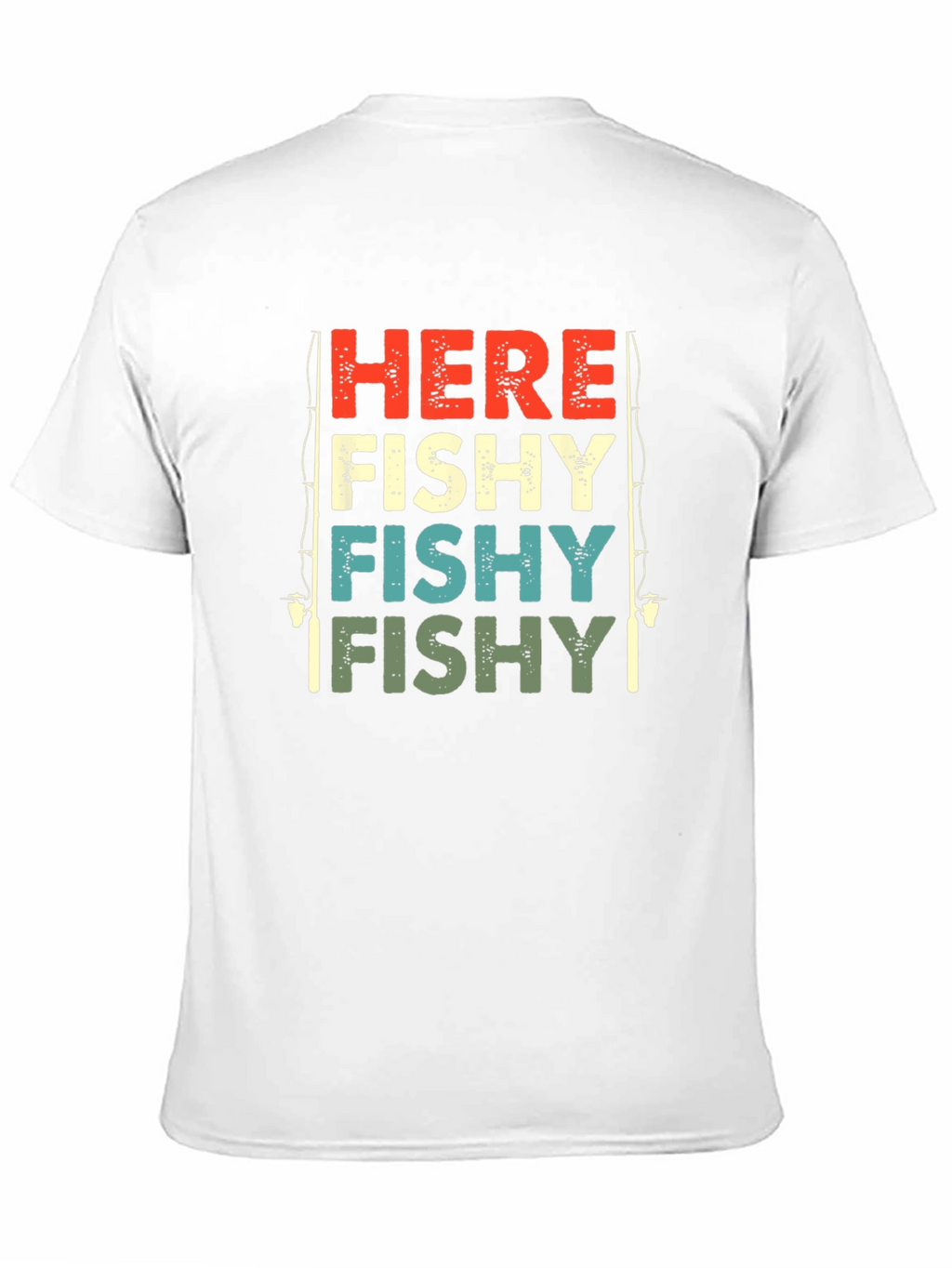 Here Fishy Retro Fishing T-Shirt