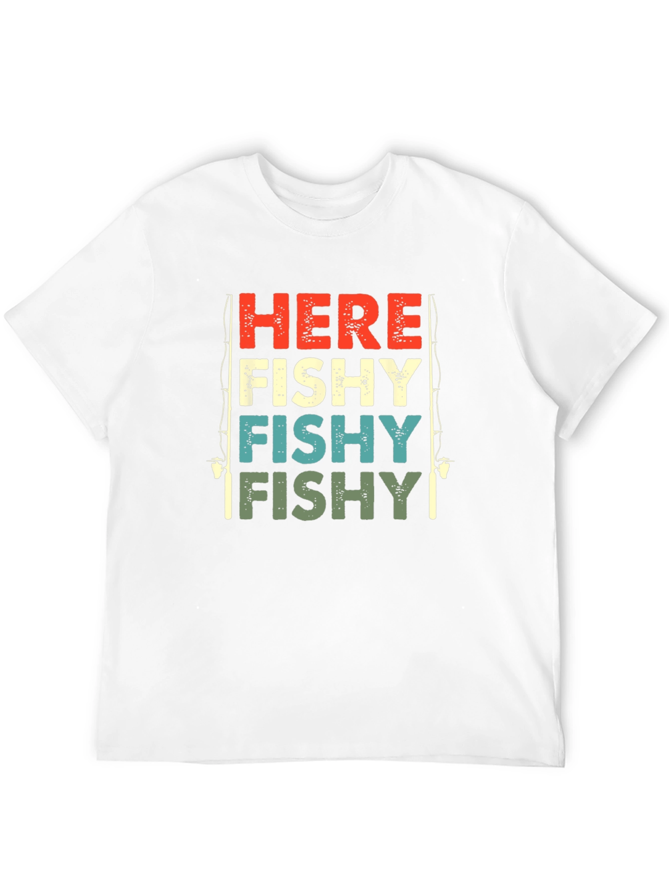 Here Fishy Retro Fishing T-Shirt