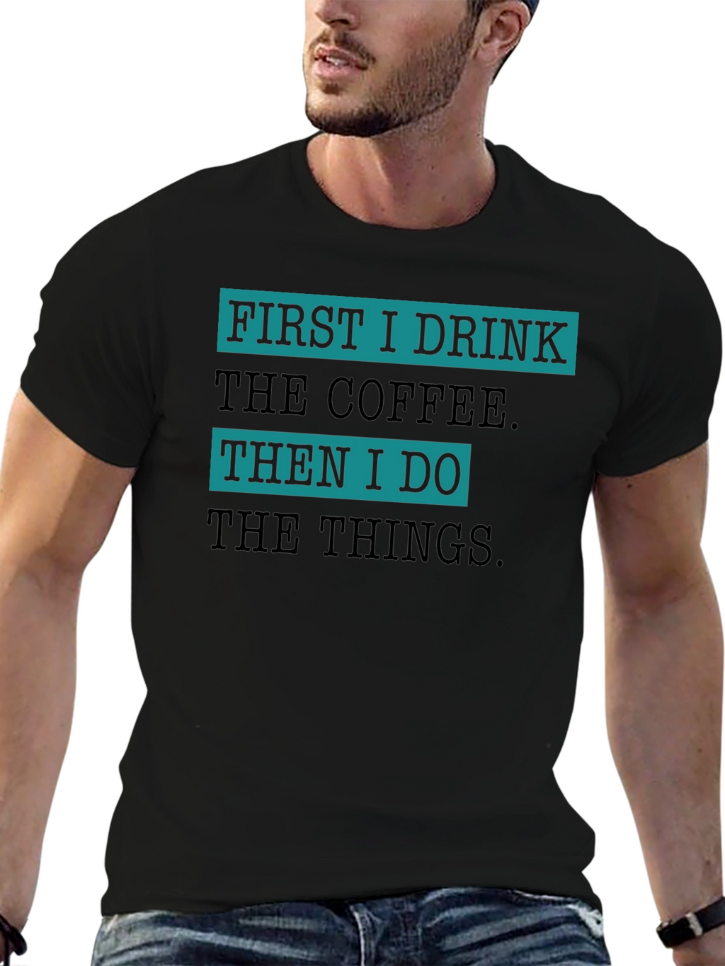 Coffee First T-Shirt - Funny Drink Tee