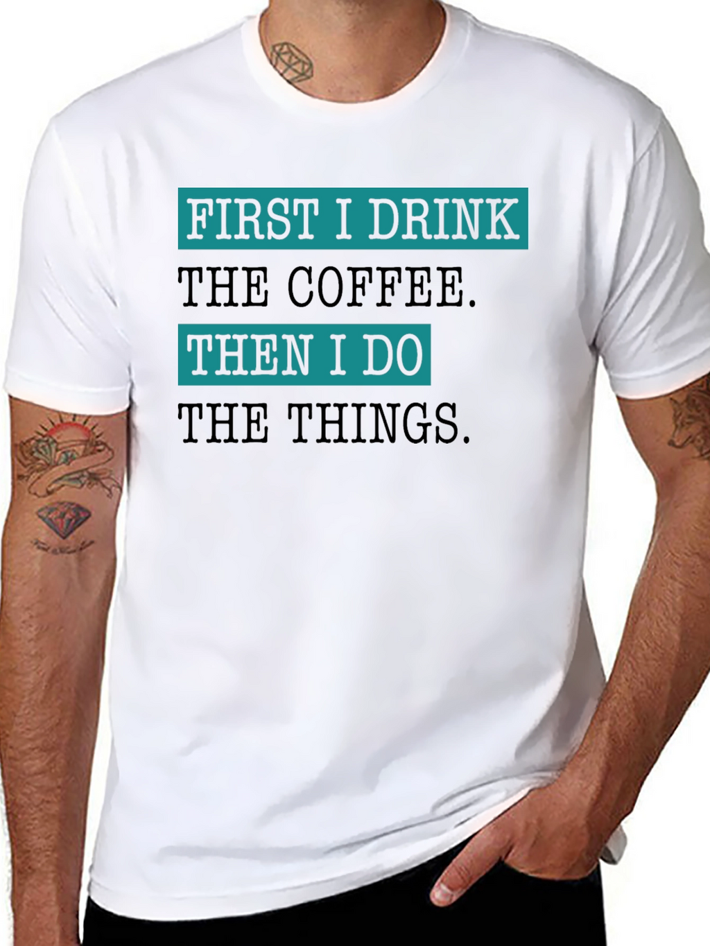 Coffee First T-Shirt - Funny Drink Tee