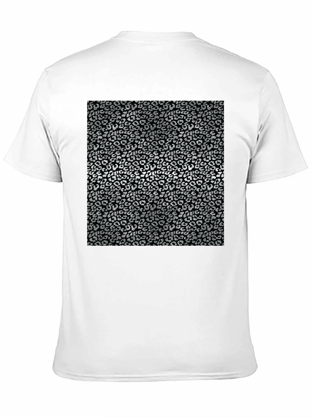 Leopard Print Mens Black T-Shirt