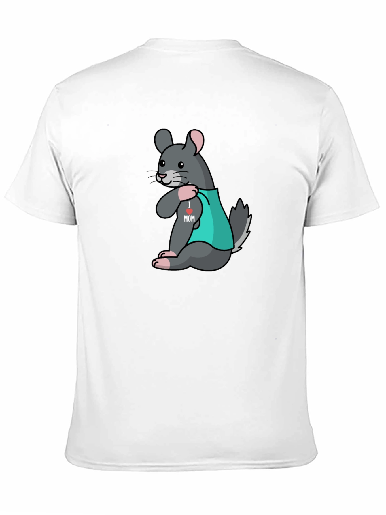 Chinchilla I Heart Mom Tattoo T-Shirt