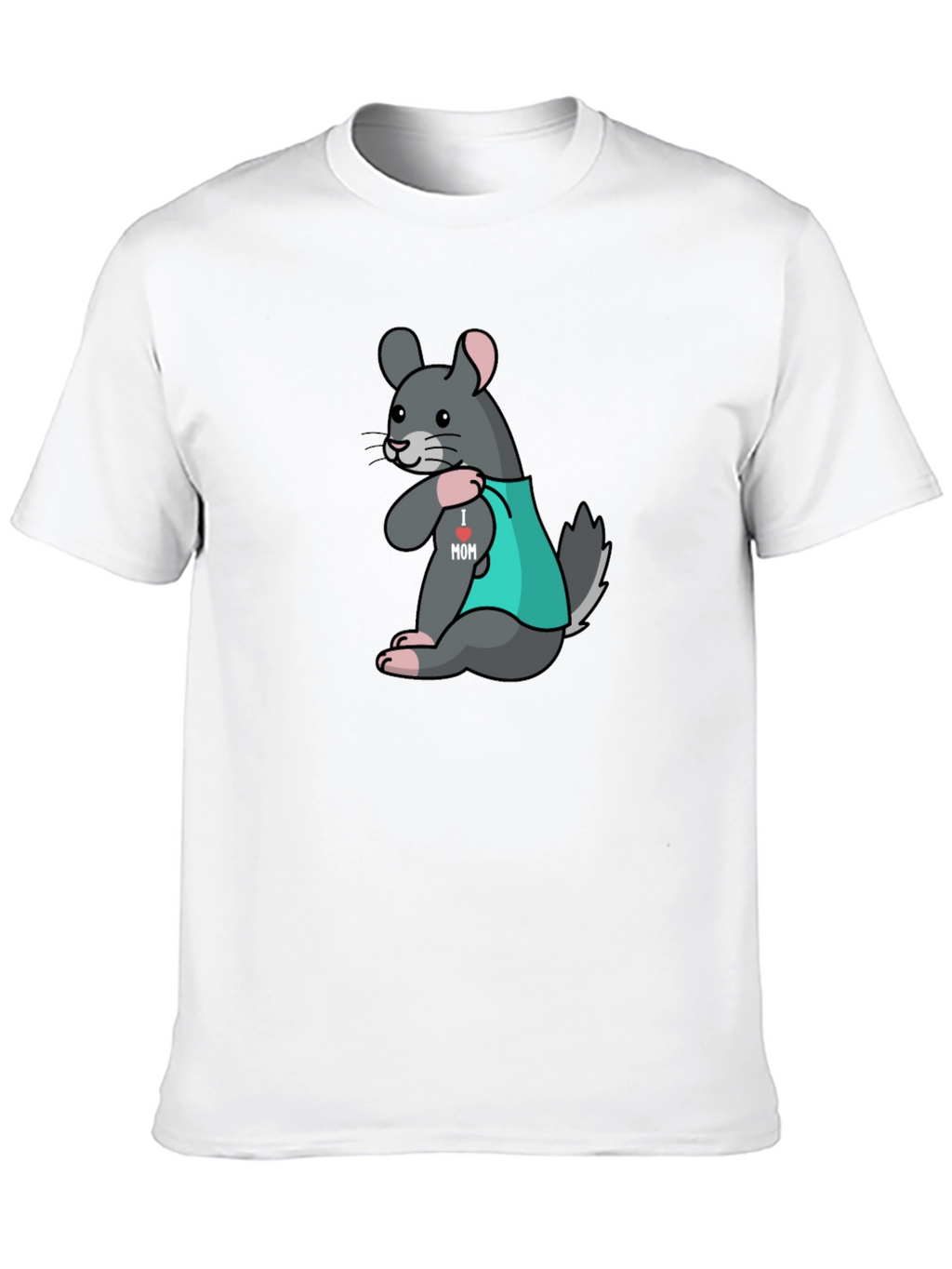 Chinchilla I Heart Mom Tattoo T-Shirt