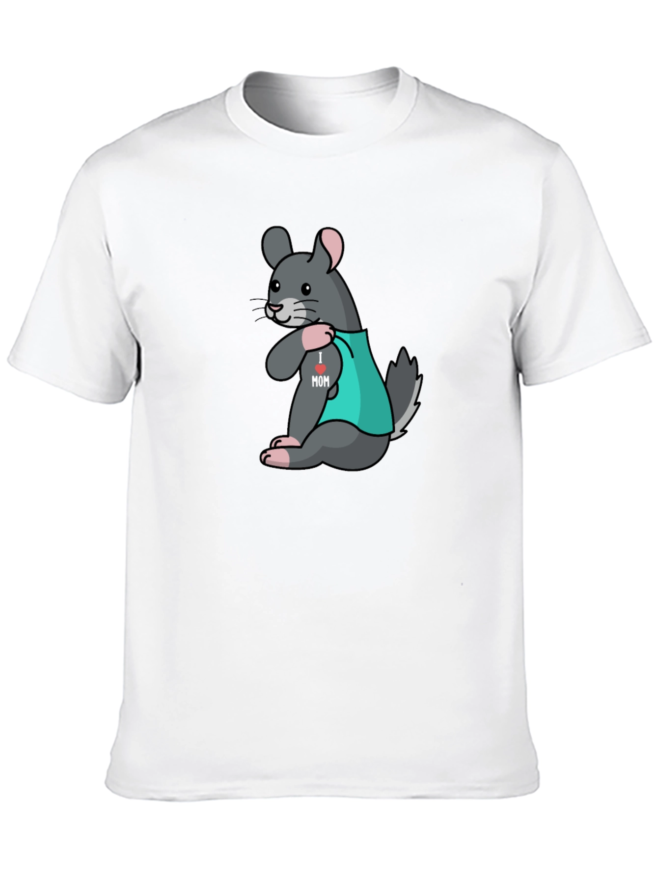 Chinchilla I Heart Mom Tattoo T-Shirt