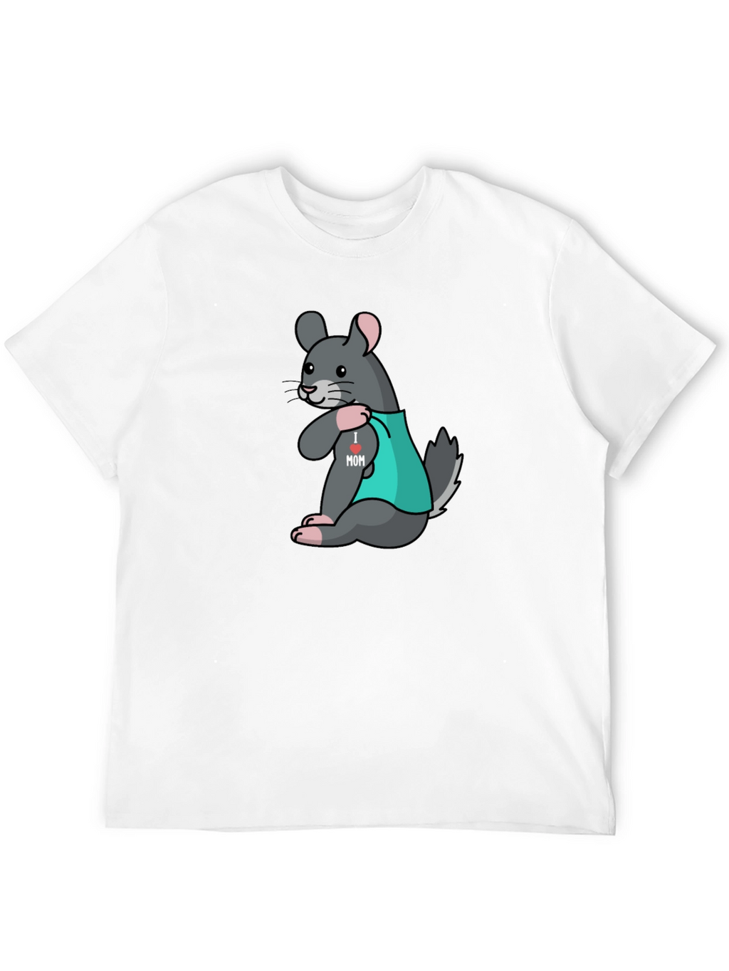 Chinchilla I Heart Mom Tattoo T-Shirt