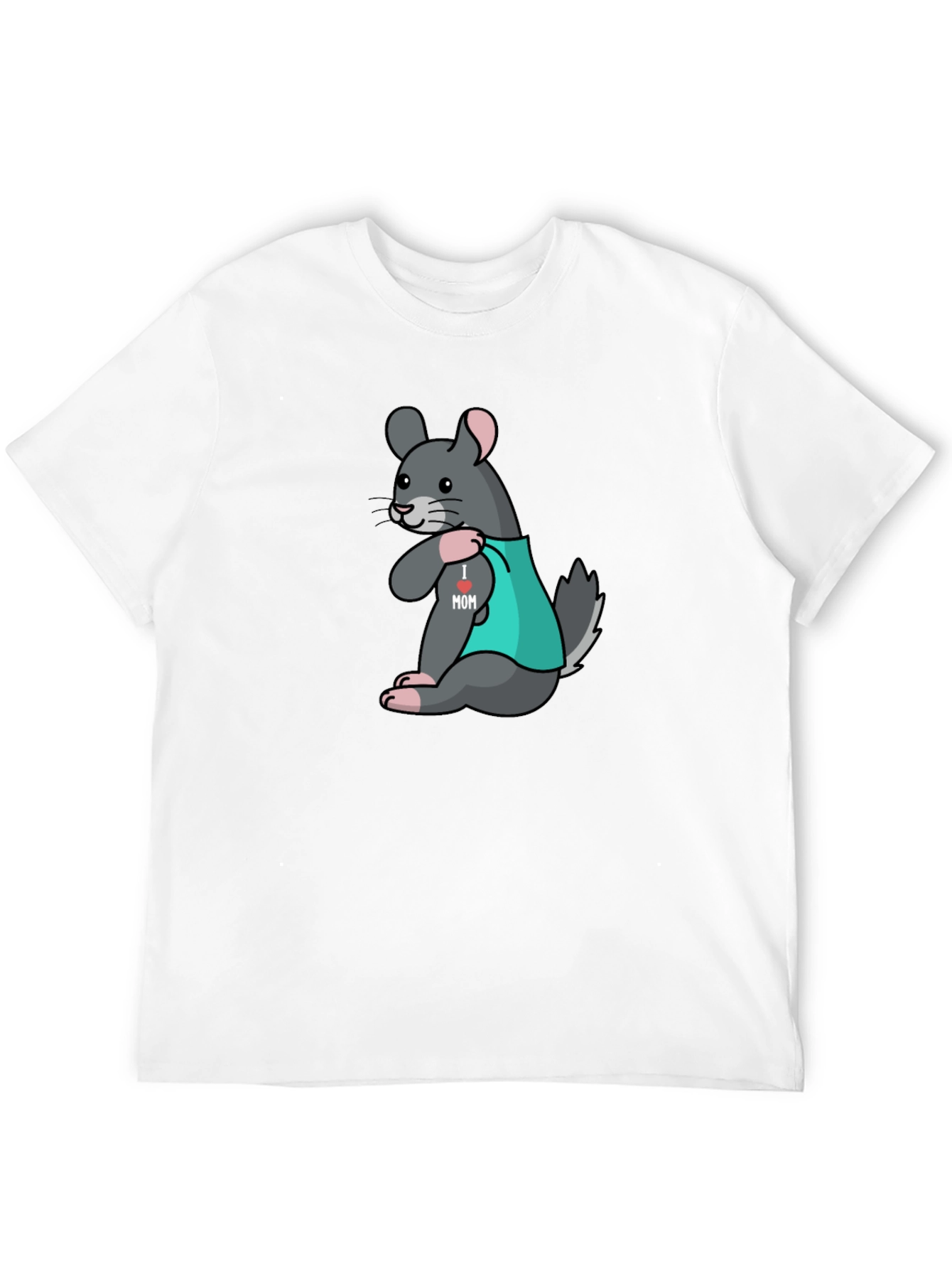 Chinchilla I Heart Mom Tattoo T-Shirt