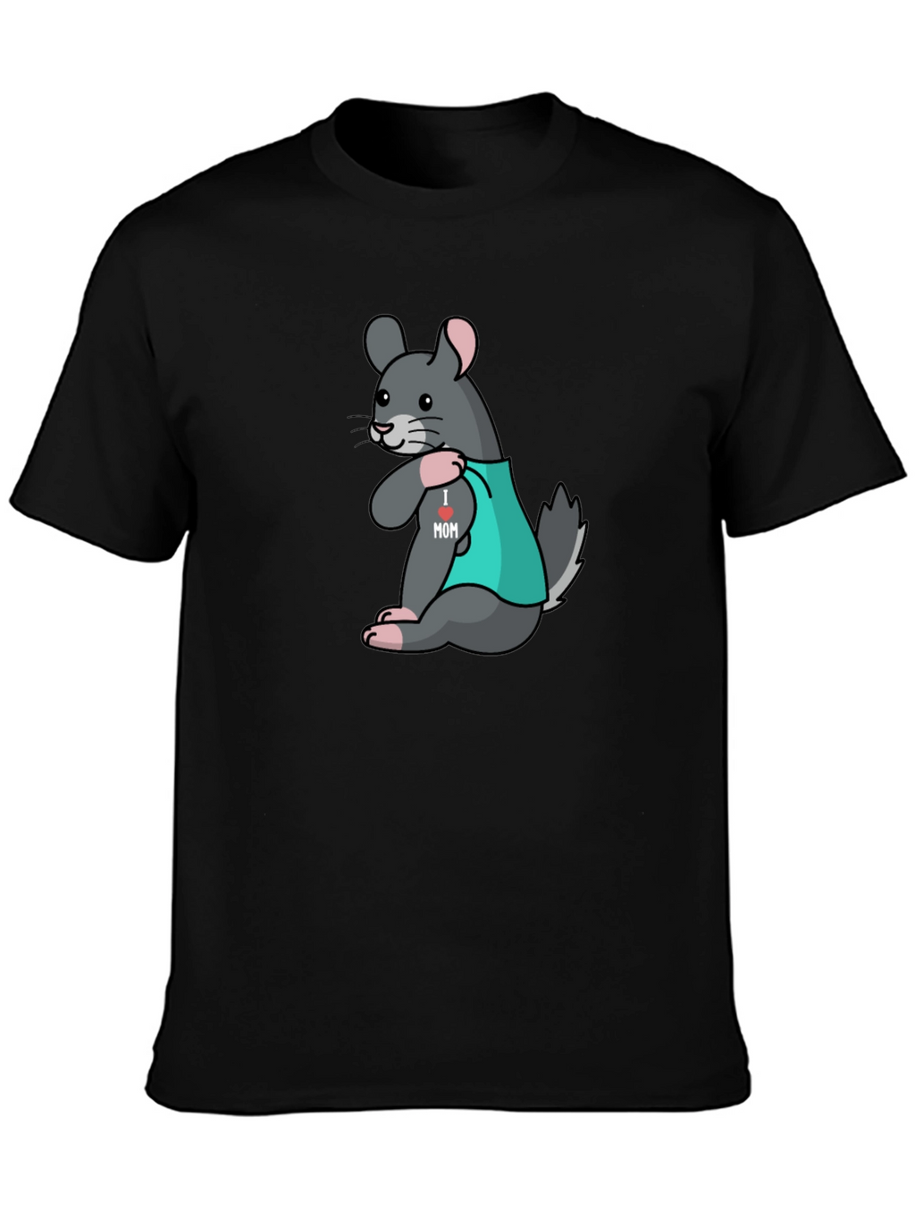 Chinchilla I Heart Mom Tattoo T-Shirt