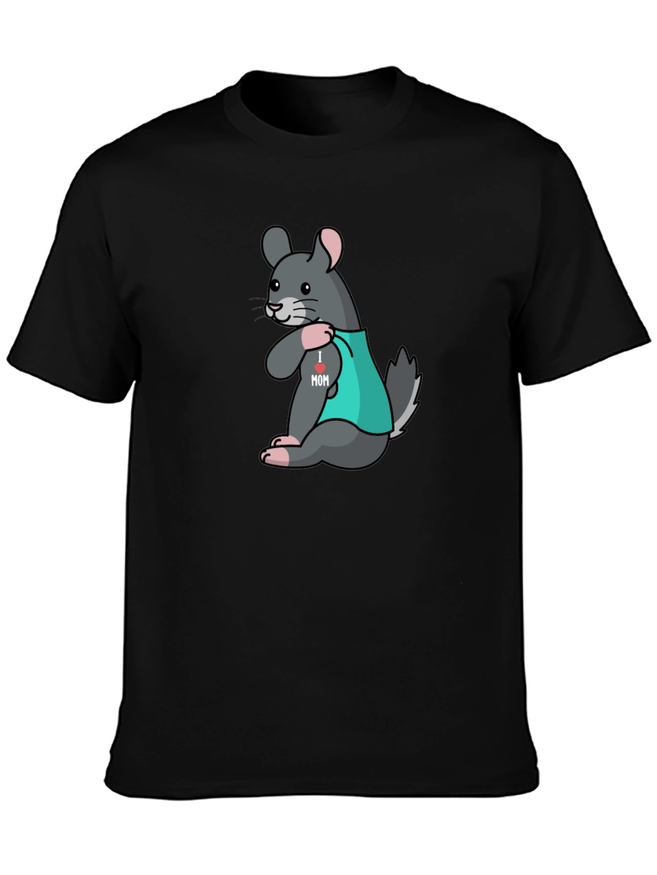 Chinchilla I Heart Mom Tattoo T-Shirt
