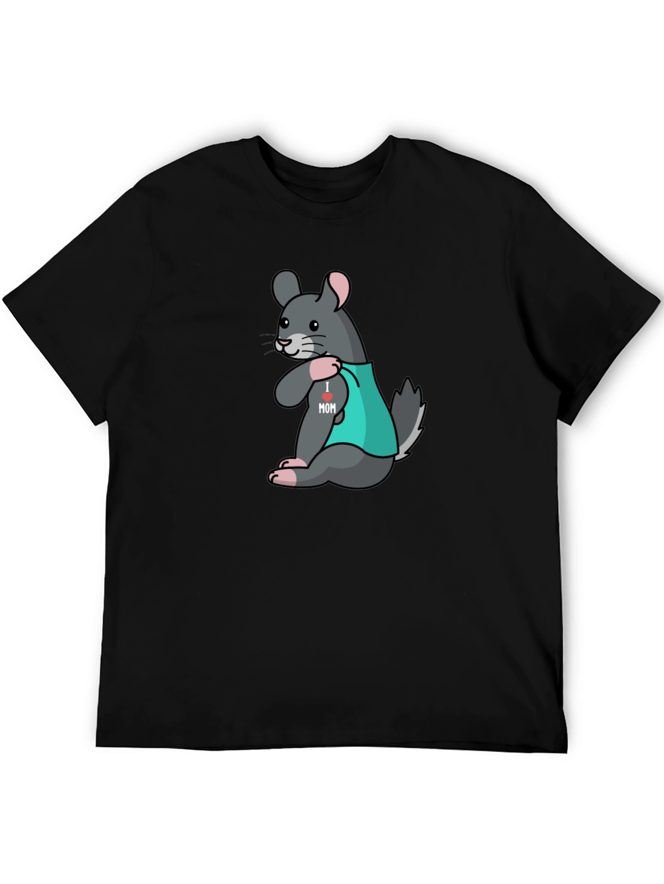 Chinchilla I Heart Mom Tattoo T-Shirt