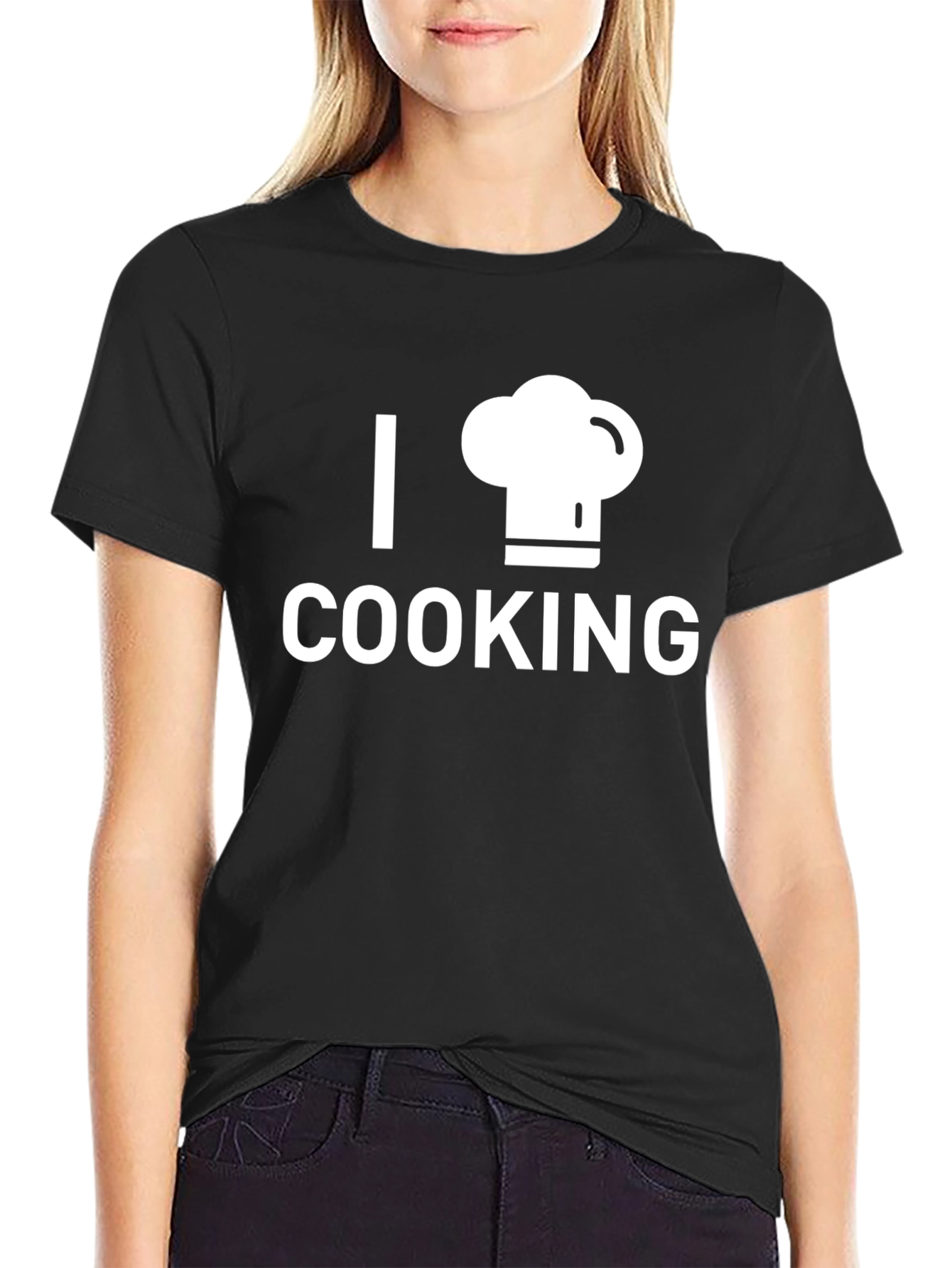 I Chef Hat Cooking Black T-Shirt