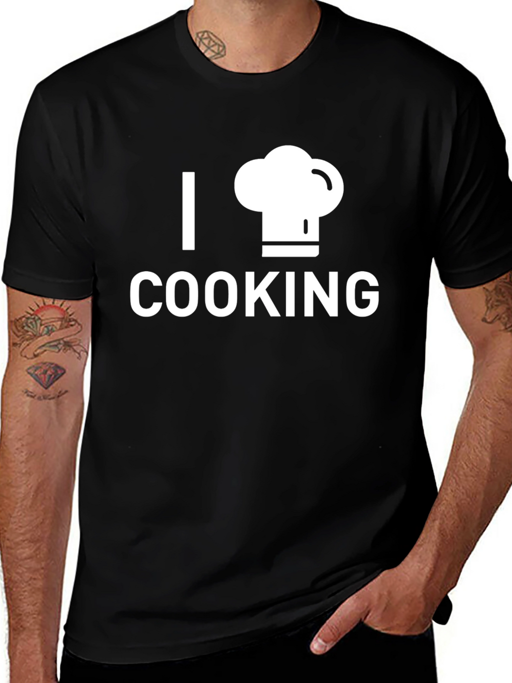 I Chef Hat Cooking Black T-Shirt