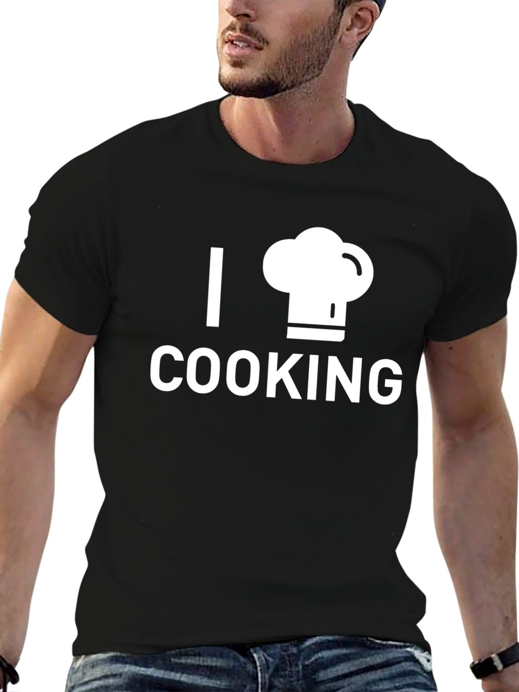 I Chef Hat Cooking Black T-Shirt