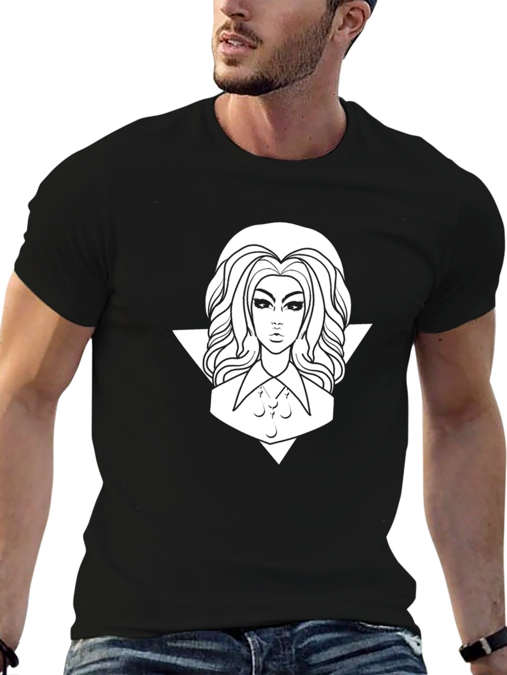 Mystic Woman Graphic T-Shirt - Black Cotton Tee
