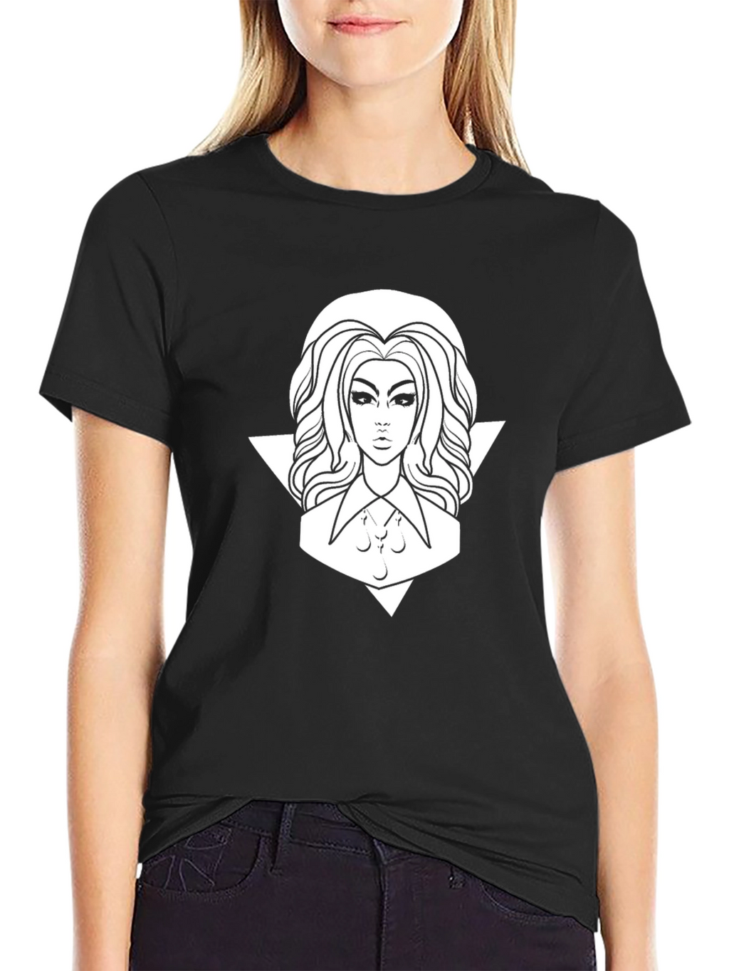 Mystic Woman Graphic T-Shirt - Black Cotton Tee