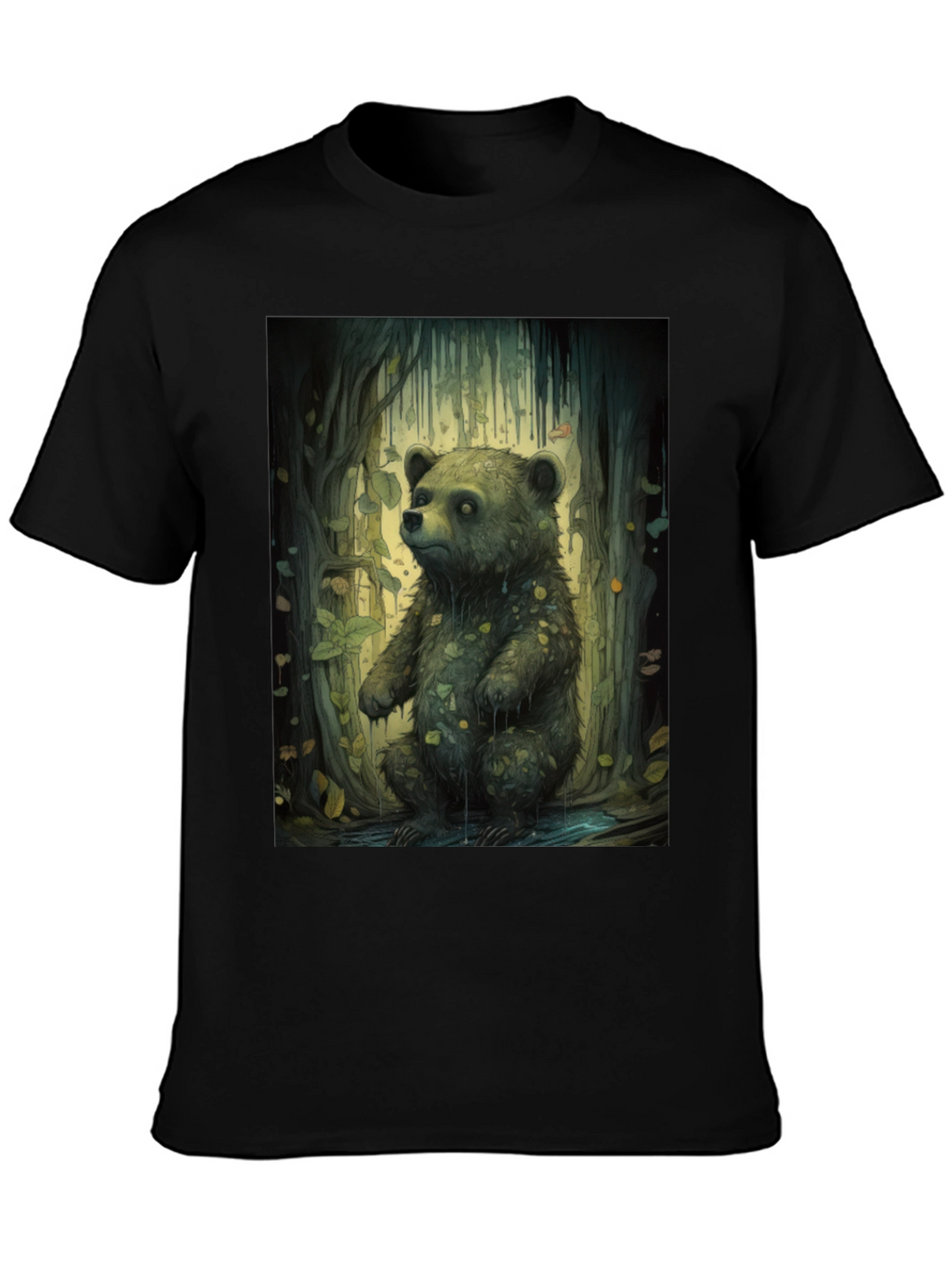 Bear Forest Graphic Tee - Nature Inspired Print