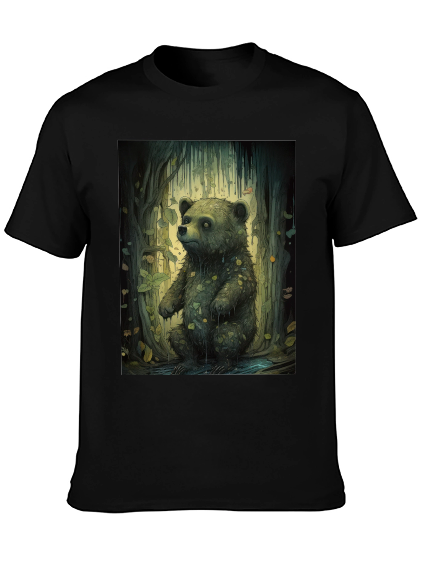 Bear Forest Graphic Tee - Nature Inspired Print