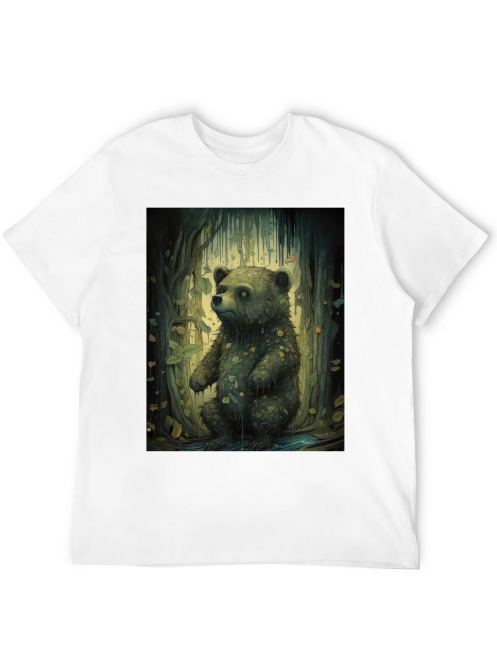 Bear Forest Graphic Tee - Nature Inspired Print