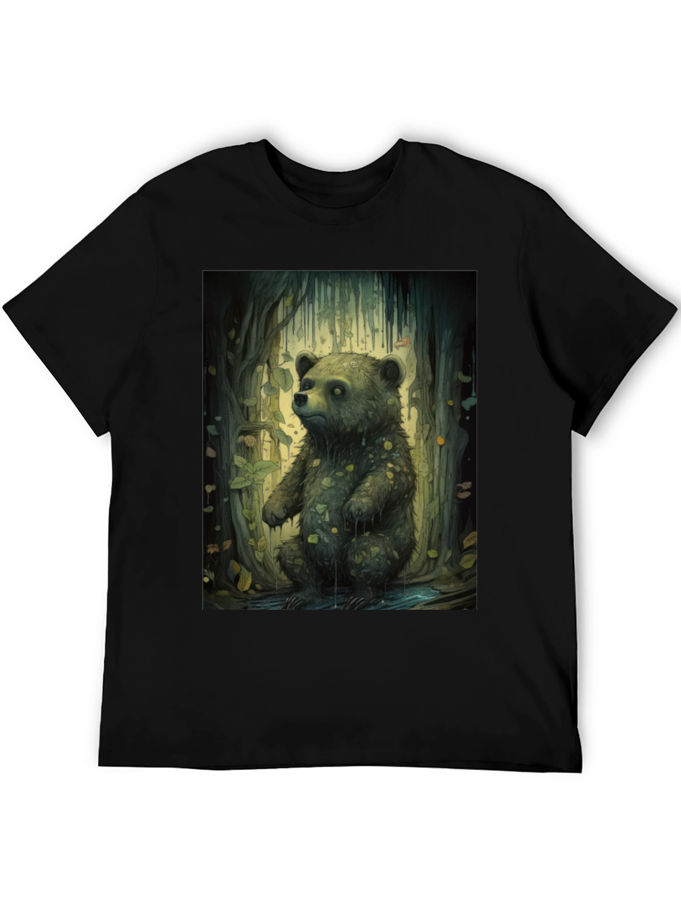 Bear Forest Graphic Tee - Nature Inspired Print